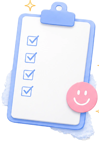 Skin quiz checklist